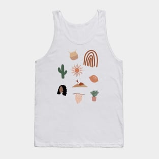 Boho rainbow Sticker pack Tank Top